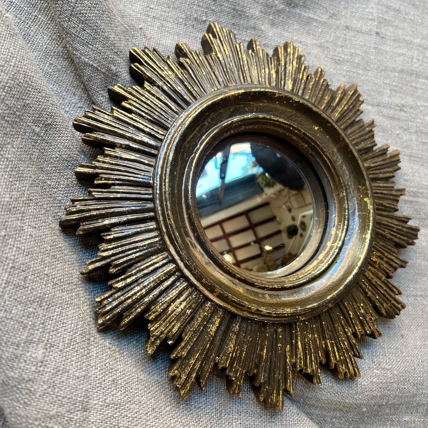 Specchio convesso - Sole bronzo