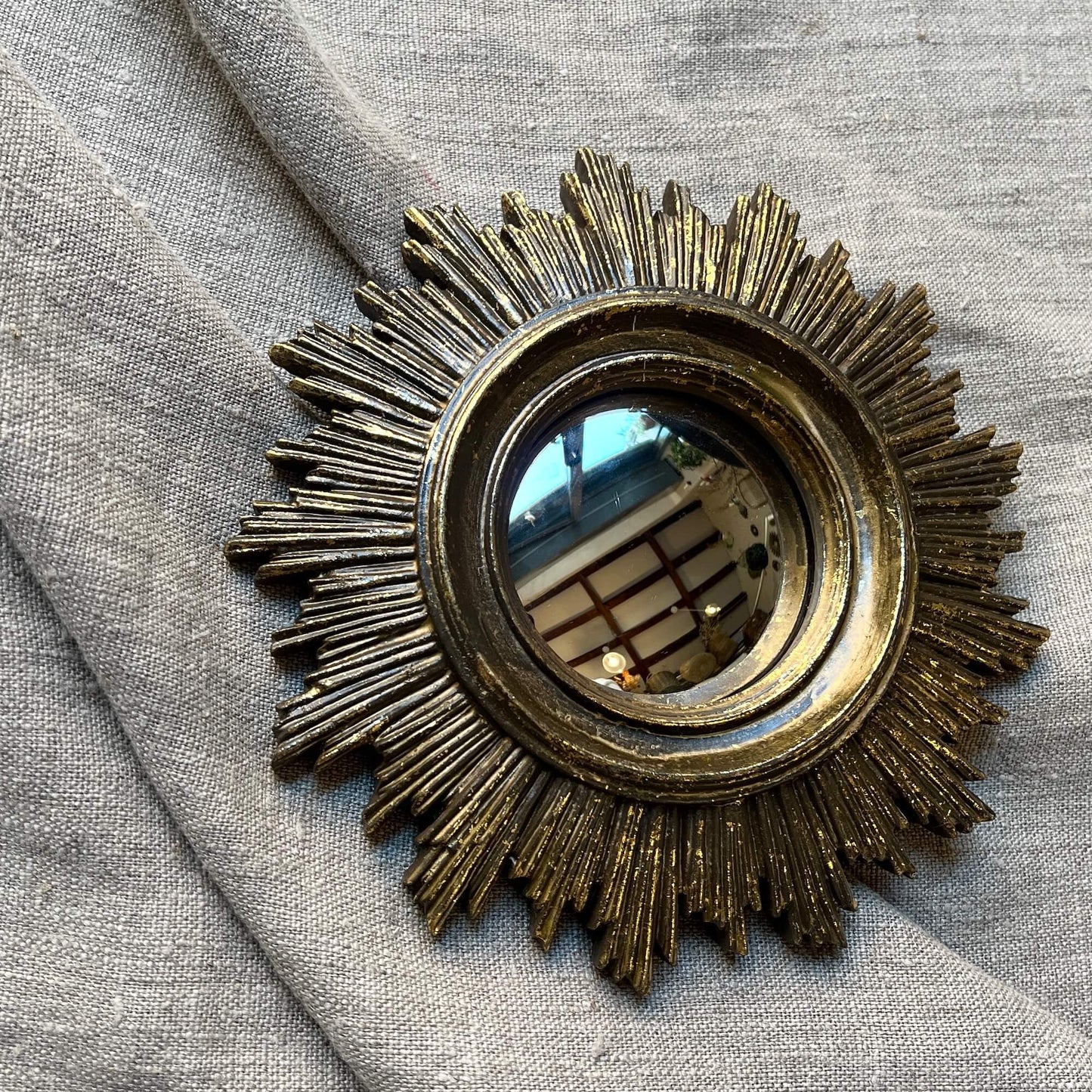 Specchio convesso - Sole bronzo