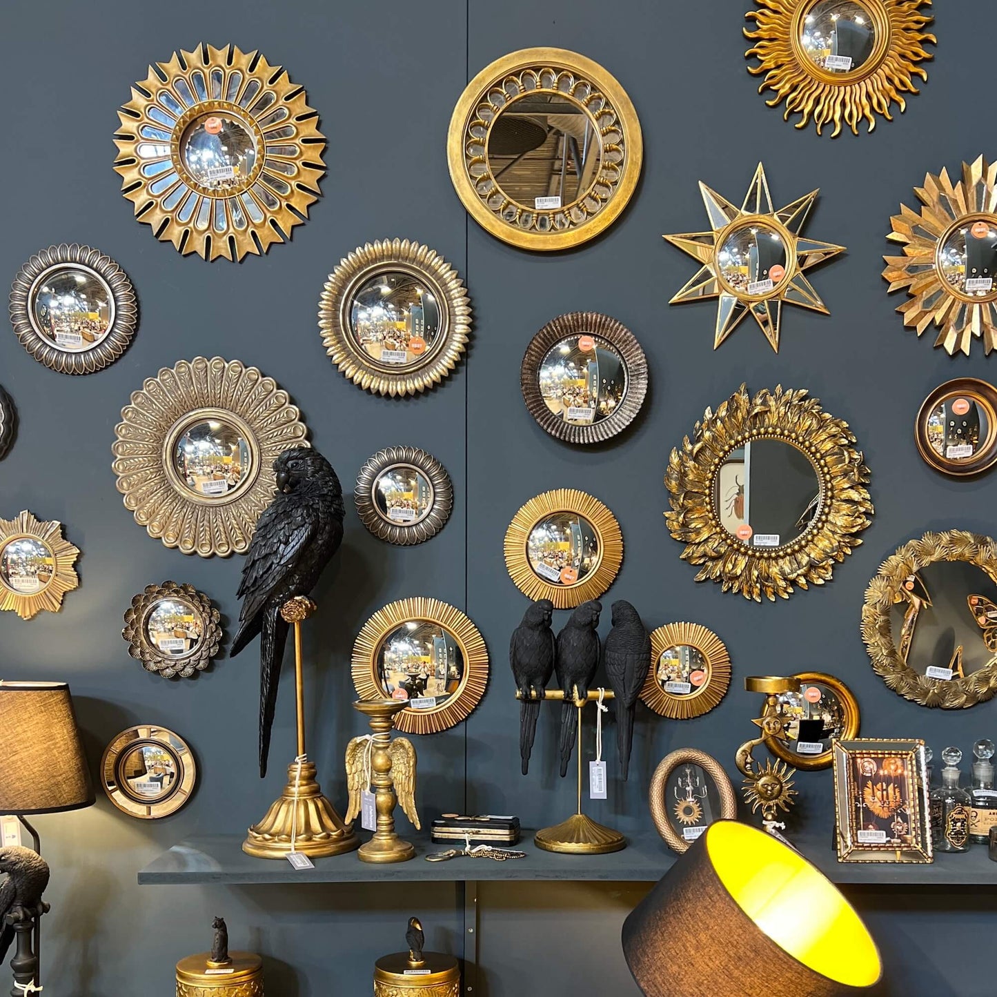 Specchio convesso - Profilo oro