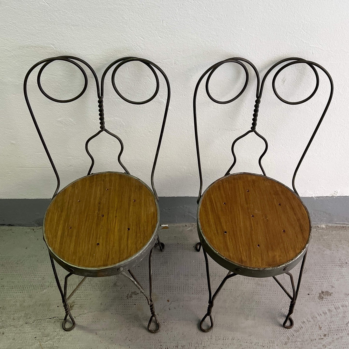 Set 4 Sedie - legno e ferro - Vintage