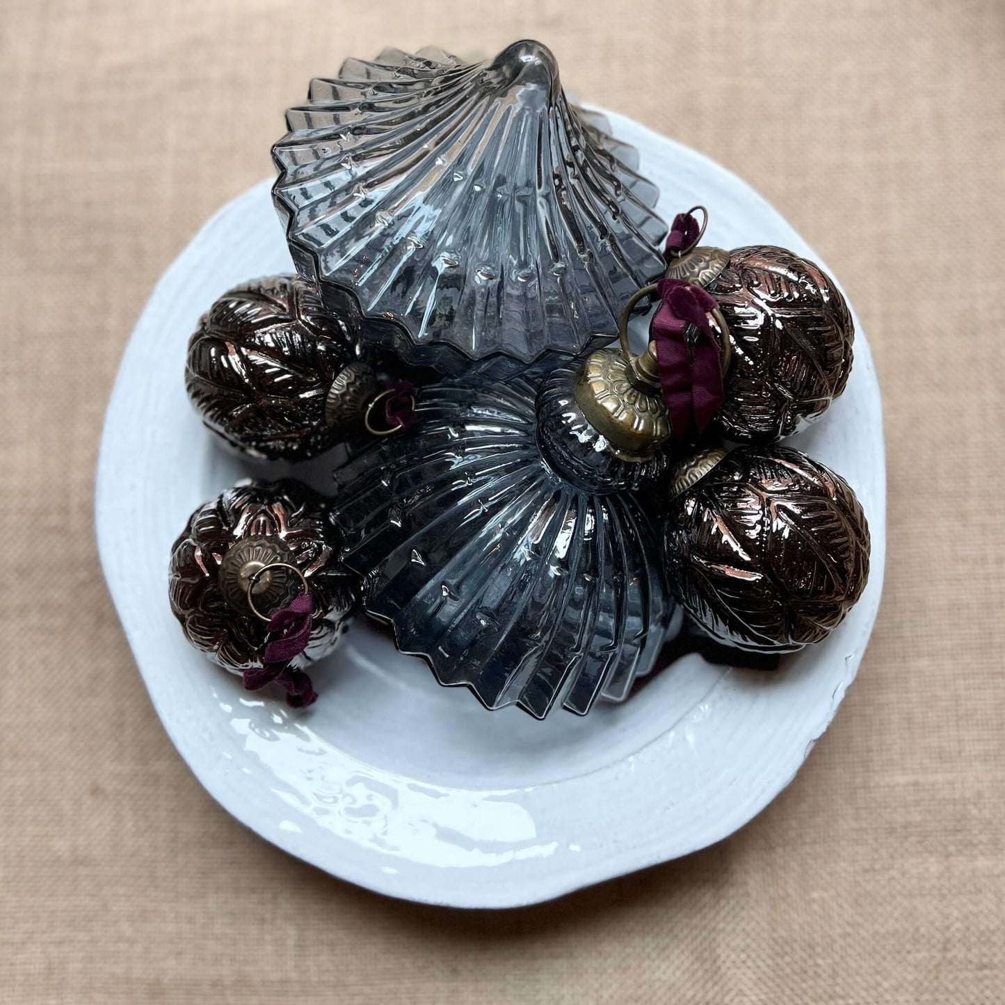 Palle - Deco foglia - Decorazioni Natale