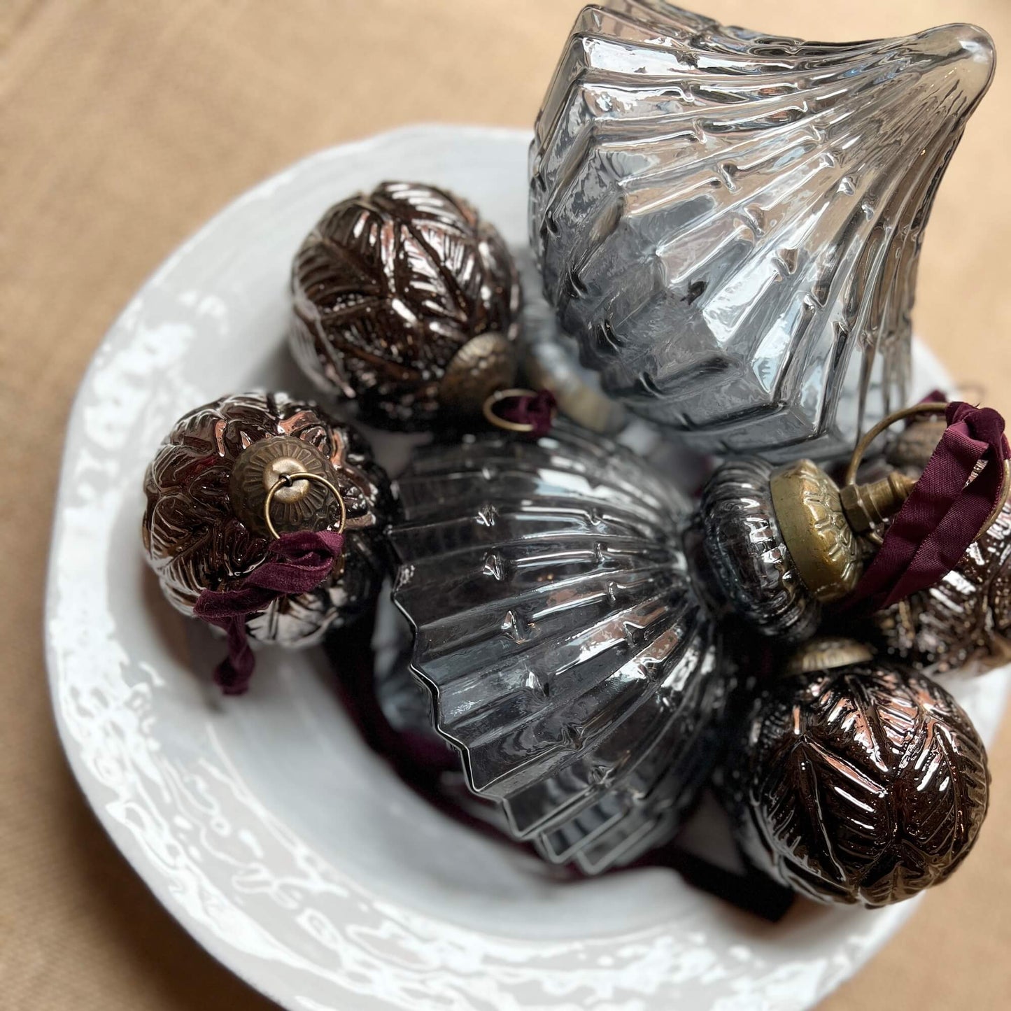 Palle - Deco foglia - Decorazioni Natale