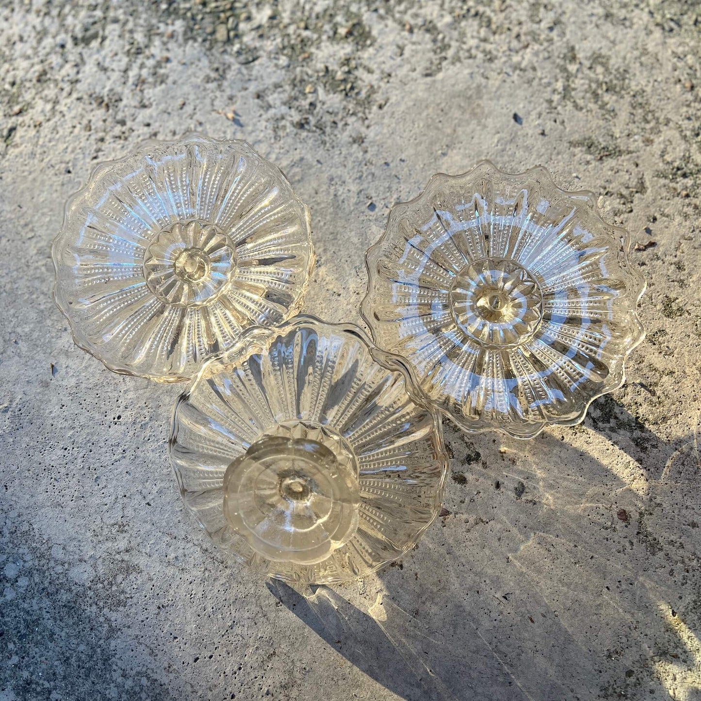 Alzata in vetro - Twins - Vintage