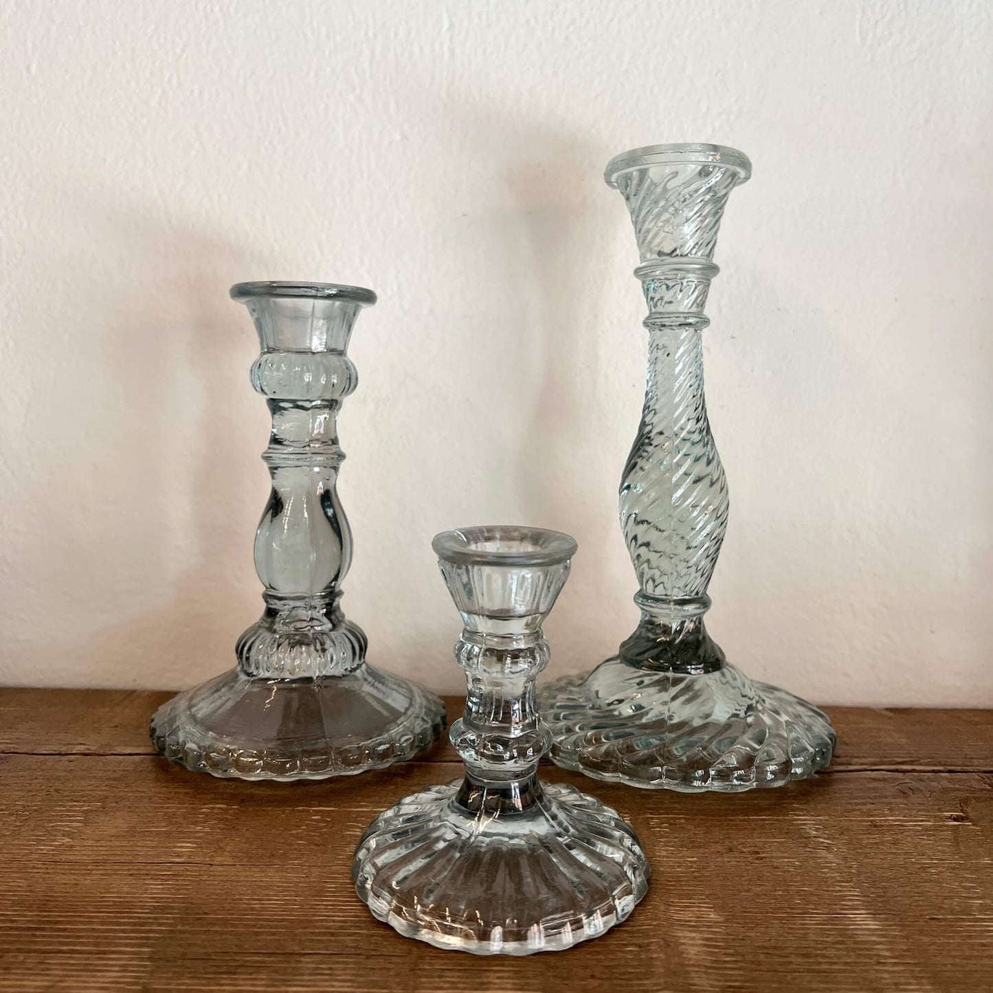 Candelabro vetro riciclato - colori assortiti