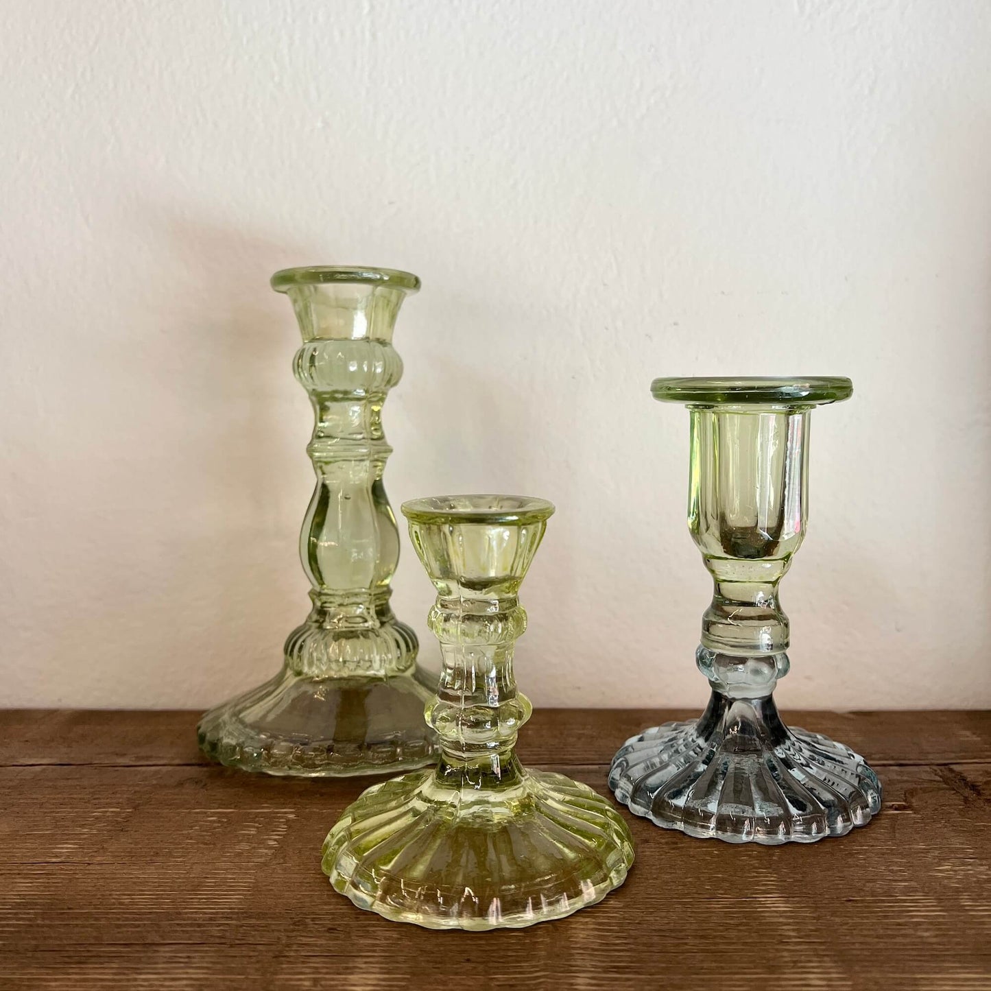 Candelabro vetro riciclato - colori assortiti