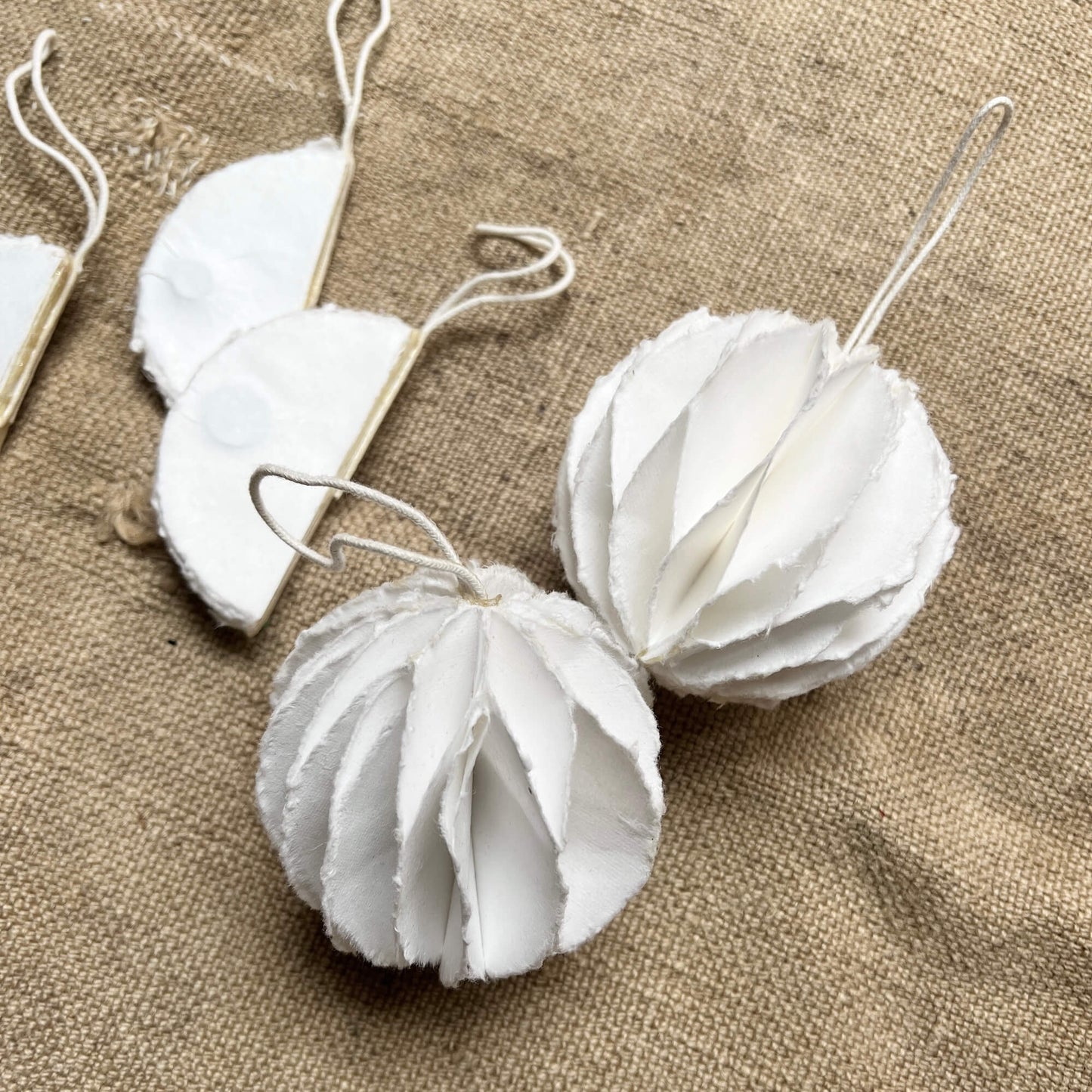 White ball - in paper