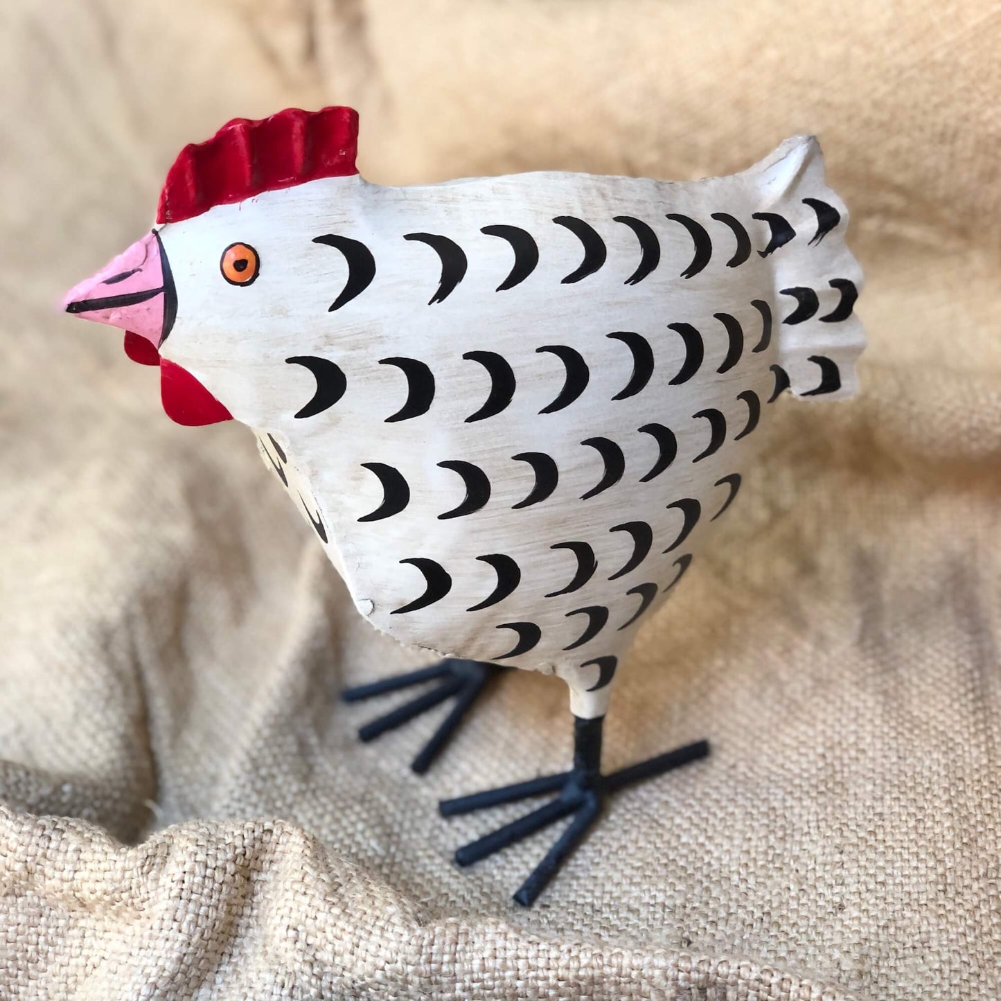 Gallo & Gallina - Piume bianco/nero