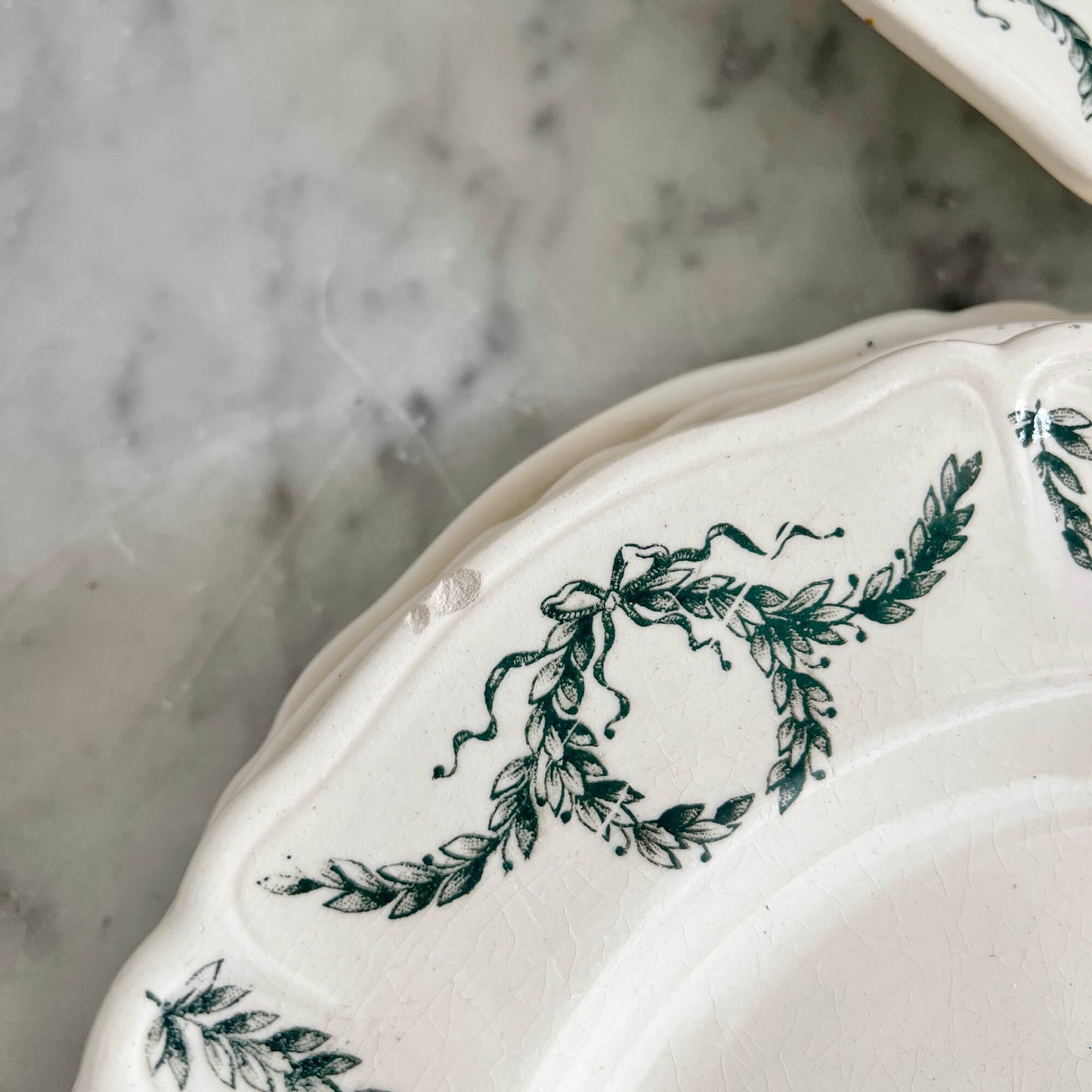 Piatti Piani singoli - Ghirlande - Terre de fer - Vintage