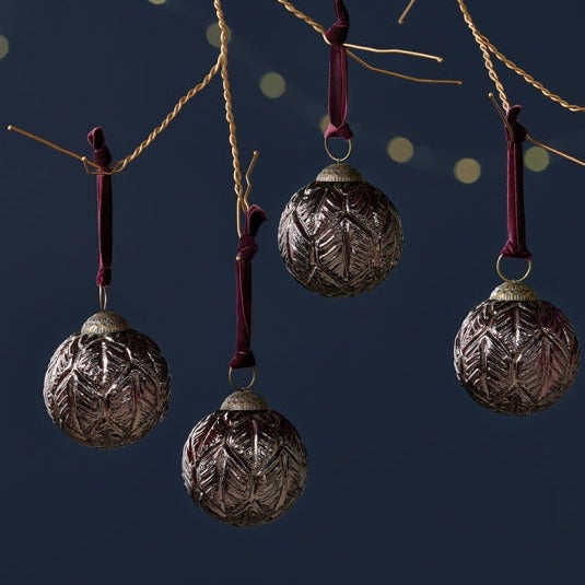 Palle - Deco foglia - Decorazioni Natale