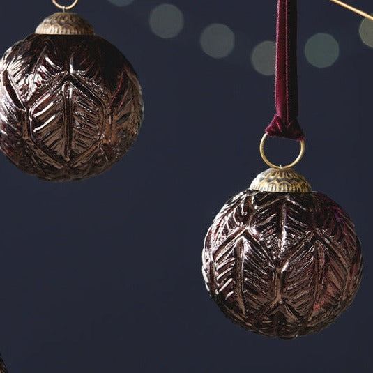Palle - Deco foglia - Decorazioni Natale