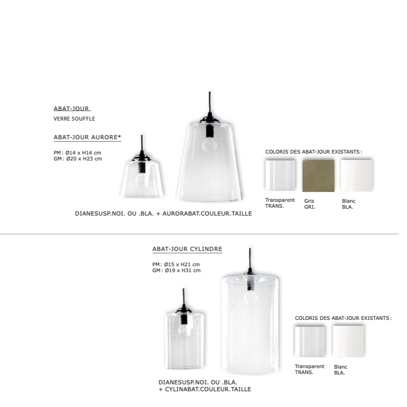 Lampada a sospensione - Base lunga