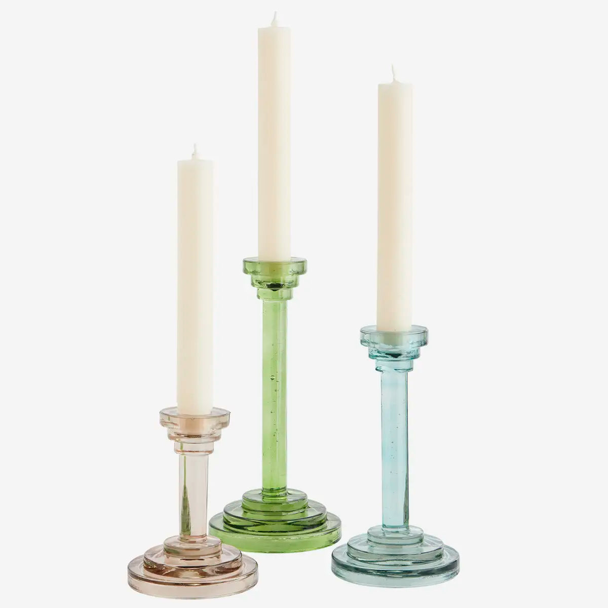 Candelabro vetro riciclato - colori assortiti