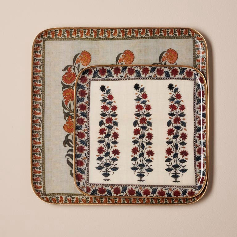 Vassoi decorati - Deco floreali - Quadrati