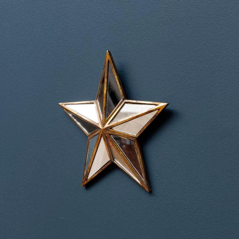 Specchio multiplo - Stella oro