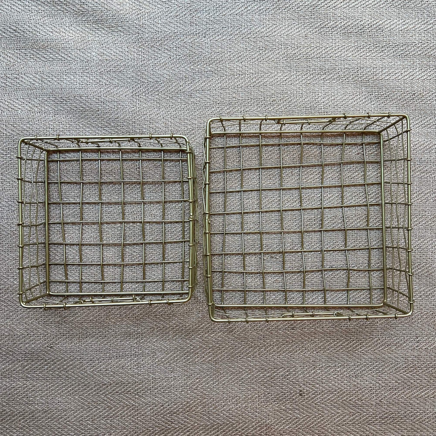 Square baskets - wire mesh