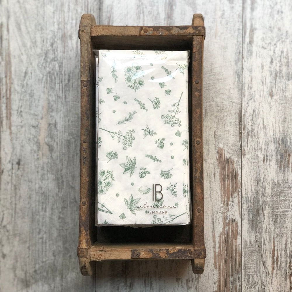 Tovaglioli carta - pack 16pz - decorati Ib Laursen 40x40cm / Verde