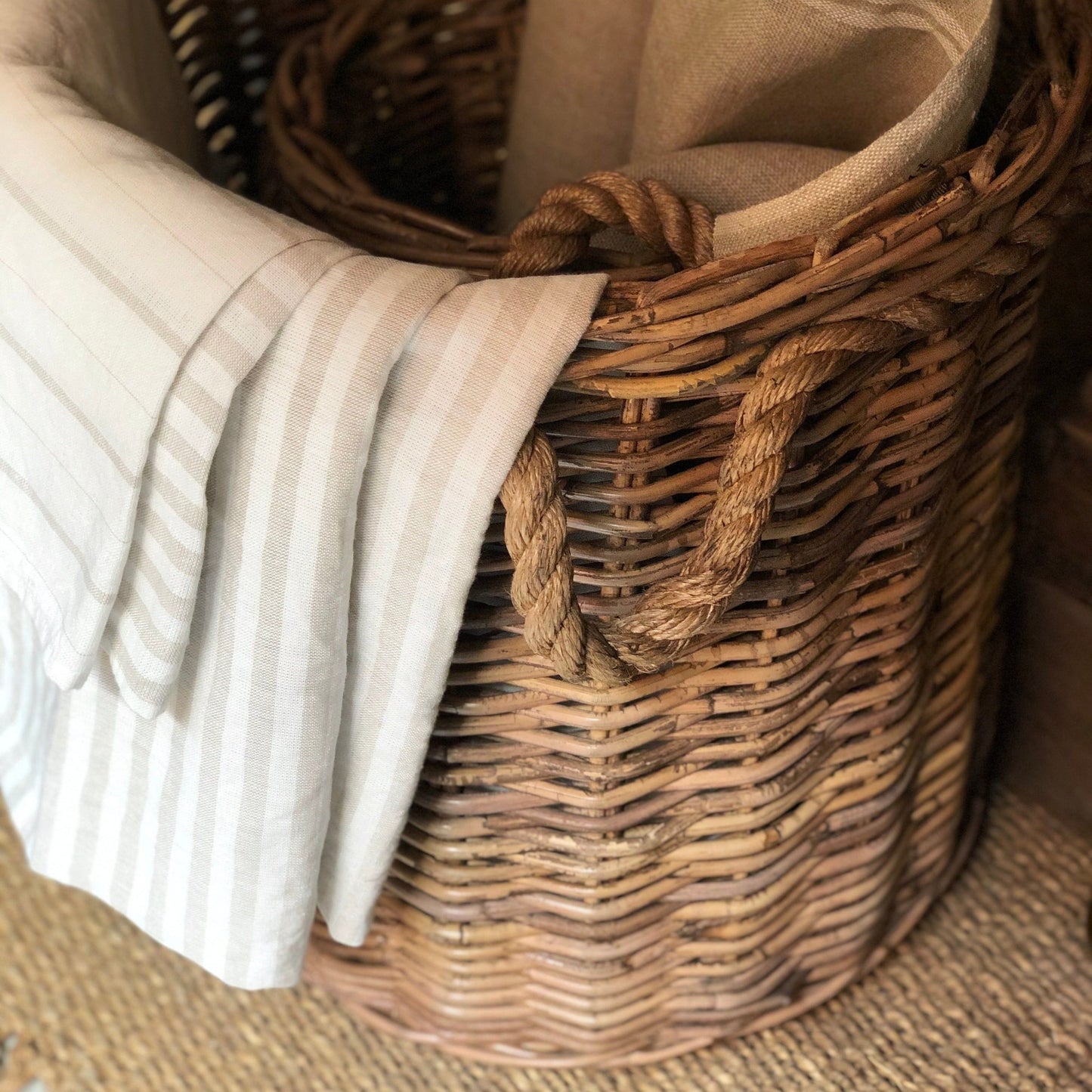 Cesti in Rattan - Tondi c/o manici Madame Gioia Home