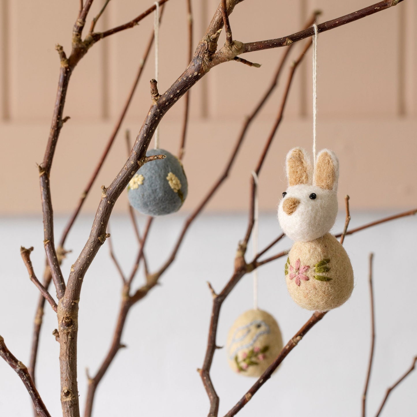 Bunnies - Embroidered flower