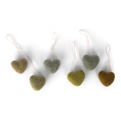 SET 6 Mini Hearts - assorted colours