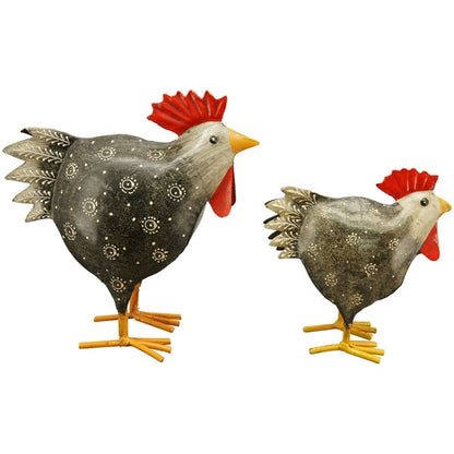 Rooster &amp; Hen - Anthracite deco