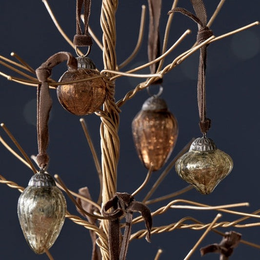 Mini palline - Ruggine e Argento anticato - Decorazioni Natale