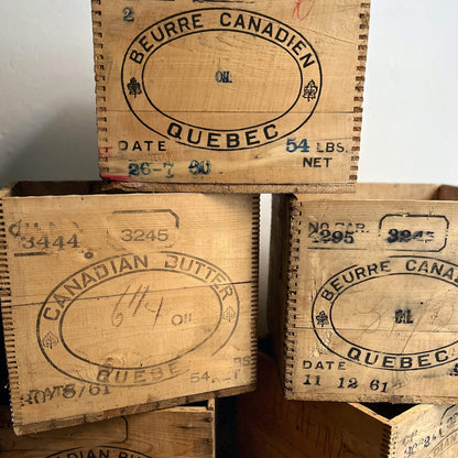 Wooden crates - Beurre Canadien - Vintage