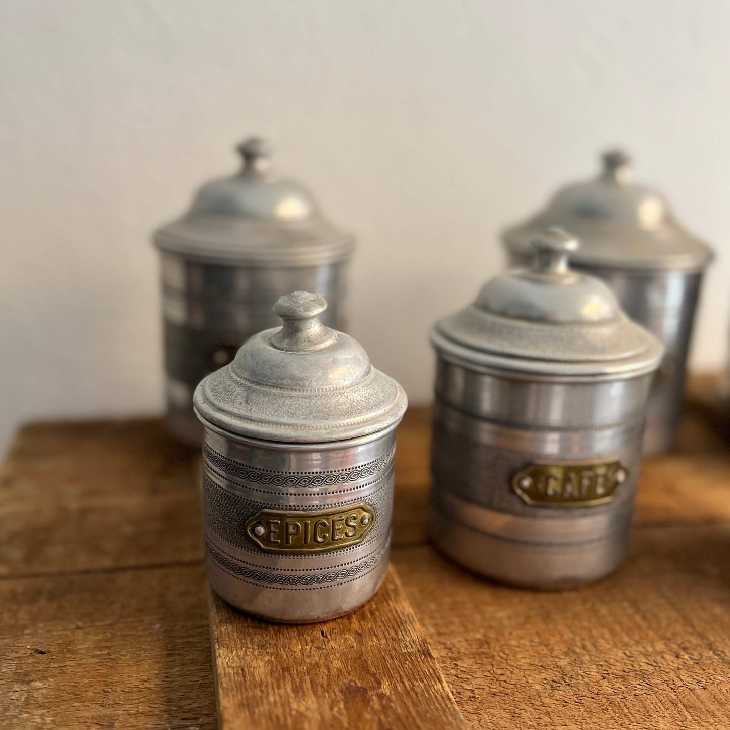 SET 6 Barattoli - Alluminio - Vintage