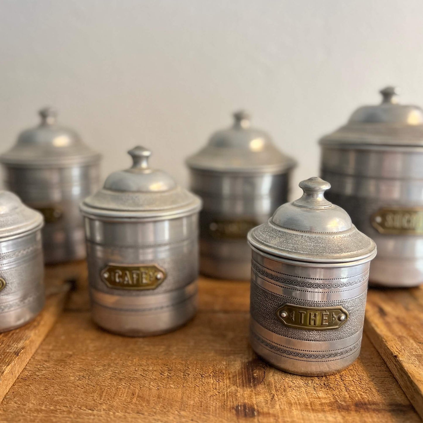 SET 6 Barattoli - Alluminio - Vintage