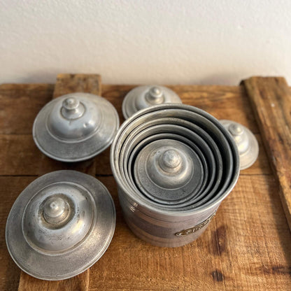 SET 6 Barattoli - Alluminio - Vintage