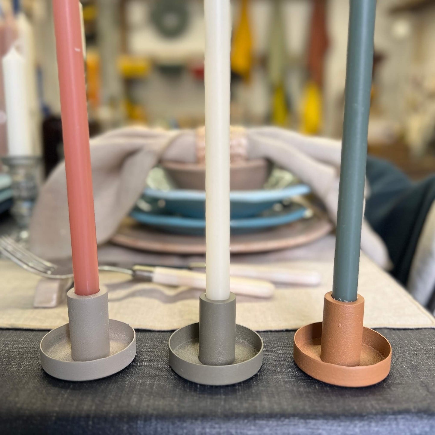Candle holder - D1,3cm - assorted colours