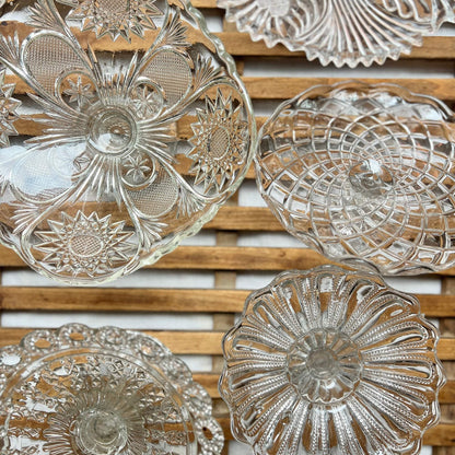 Glass cake stands - Assorted sizes - Vintage