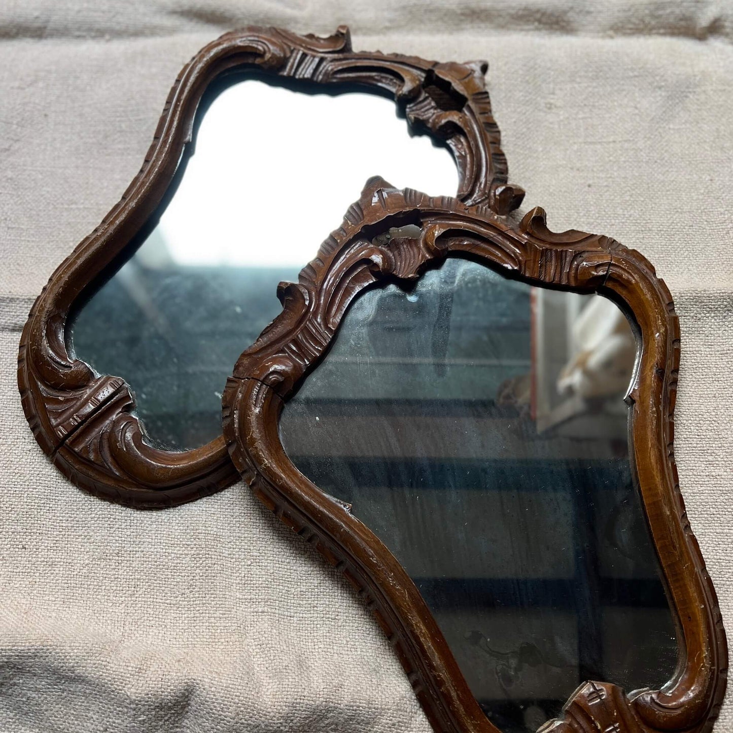 Coppia di specchi - Intarsiati - Vintage