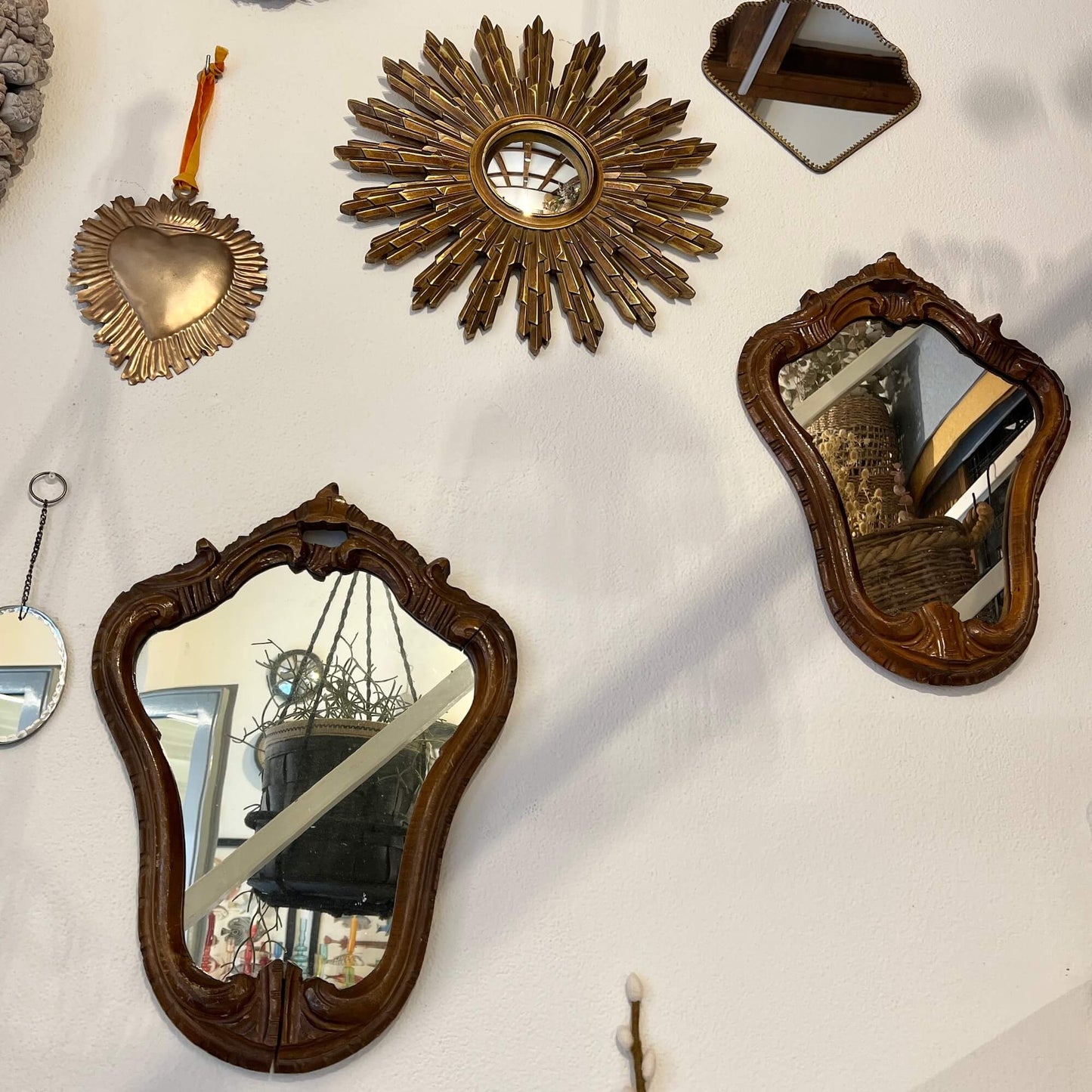Coppia di specchi - Intarsiati - Vintage