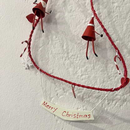 Santa & Pupazzo di neve - Ghirlanda