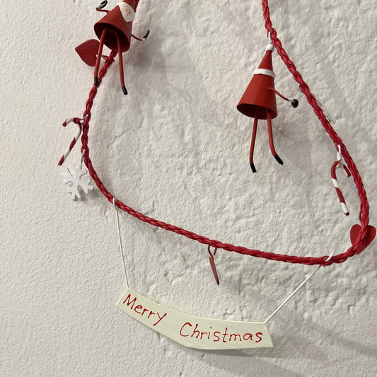 Santa & Pupazzo di neve - Ghirlanda