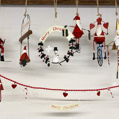 Santa & Pupazzo di neve - Ghirlanda