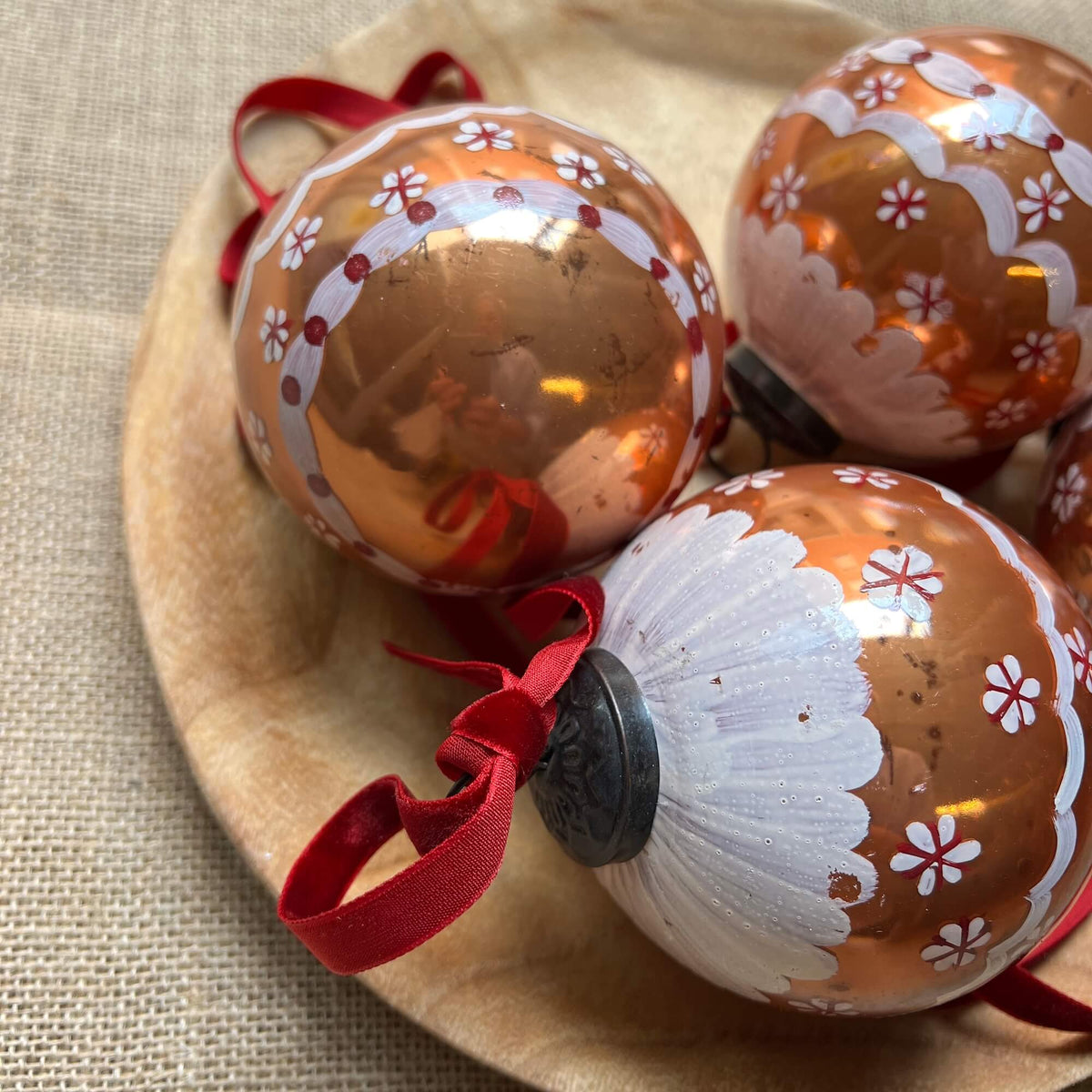 Palle dipinte a mano - Vetro - Decorazioni Natale