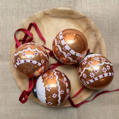 Palle dipinte a mano - Vetro - Decorazioni Natale