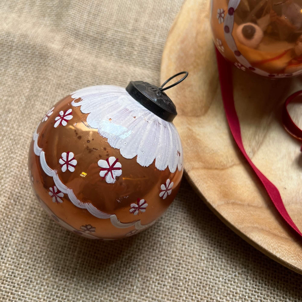 Palle dipinte a mano - Vetro - Decorazioni Natale