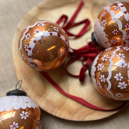 Palle dipinte a mano - Vetro - Decorazioni Natale