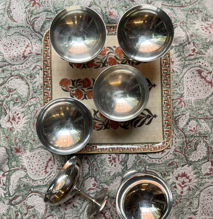 Set 6 coppe - Acciaio - Vintage