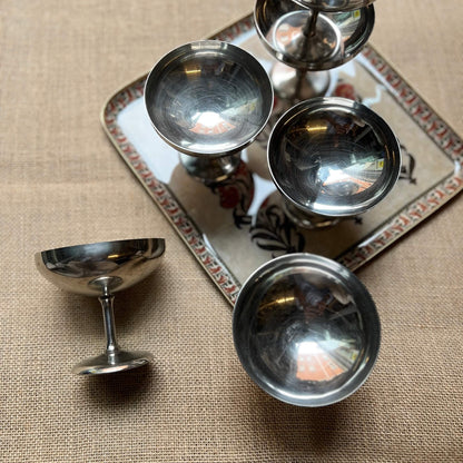 Set 6 coppe - Acciaio - Vintage