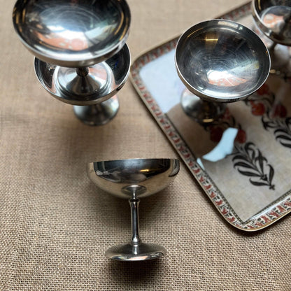 Set 6 coppe - Acciaio - Vintage