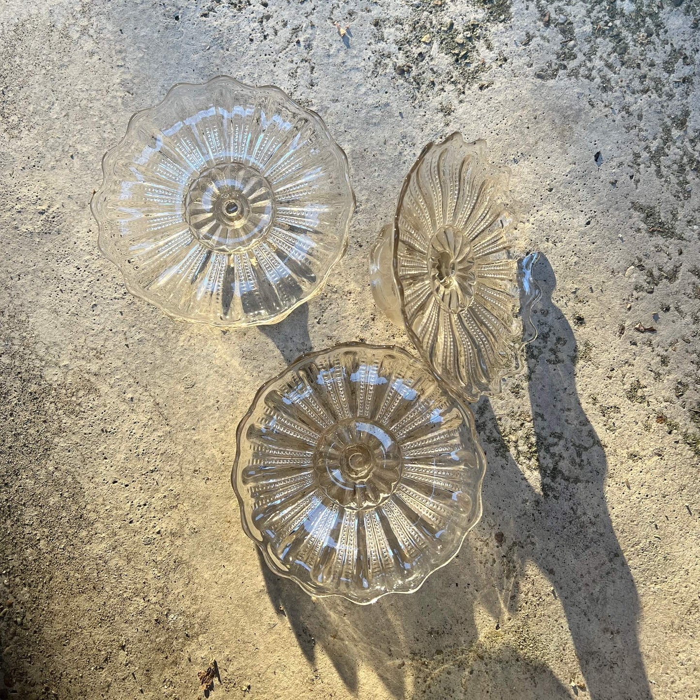 Alzata in vetro - Twins - Vintage