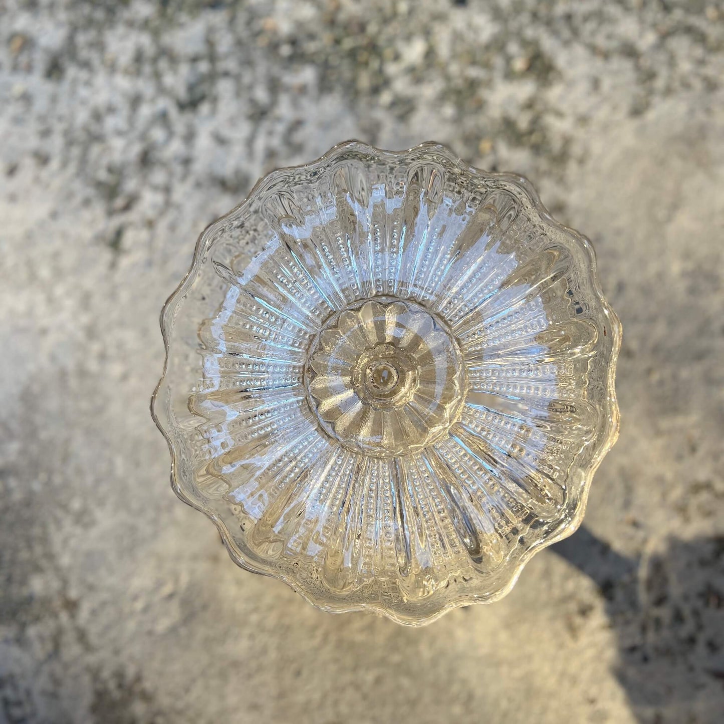 Alzata in vetro - Twins - Vintage