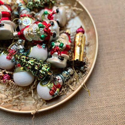 Pupazzo di neve & Santa - Vetro - Decorazioni Natale