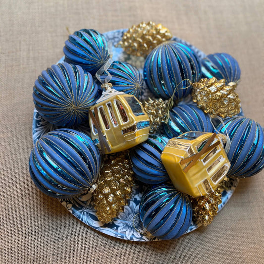 Palle - Vetro e velluto - Decorazioni Natale