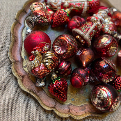 Gallo - Vetro & glitter - Decorazione Natale