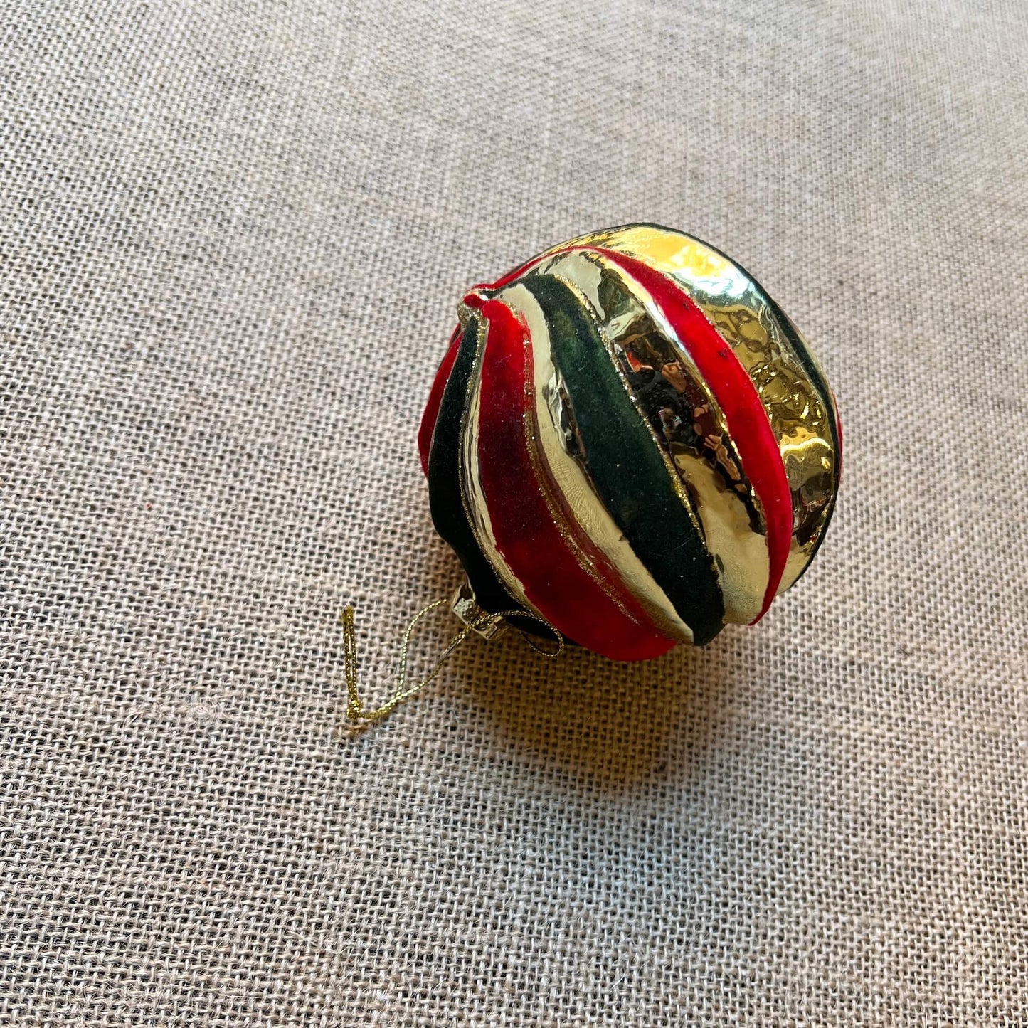 Palle tricolore - Vetro e velluto - Decorazioni Natale