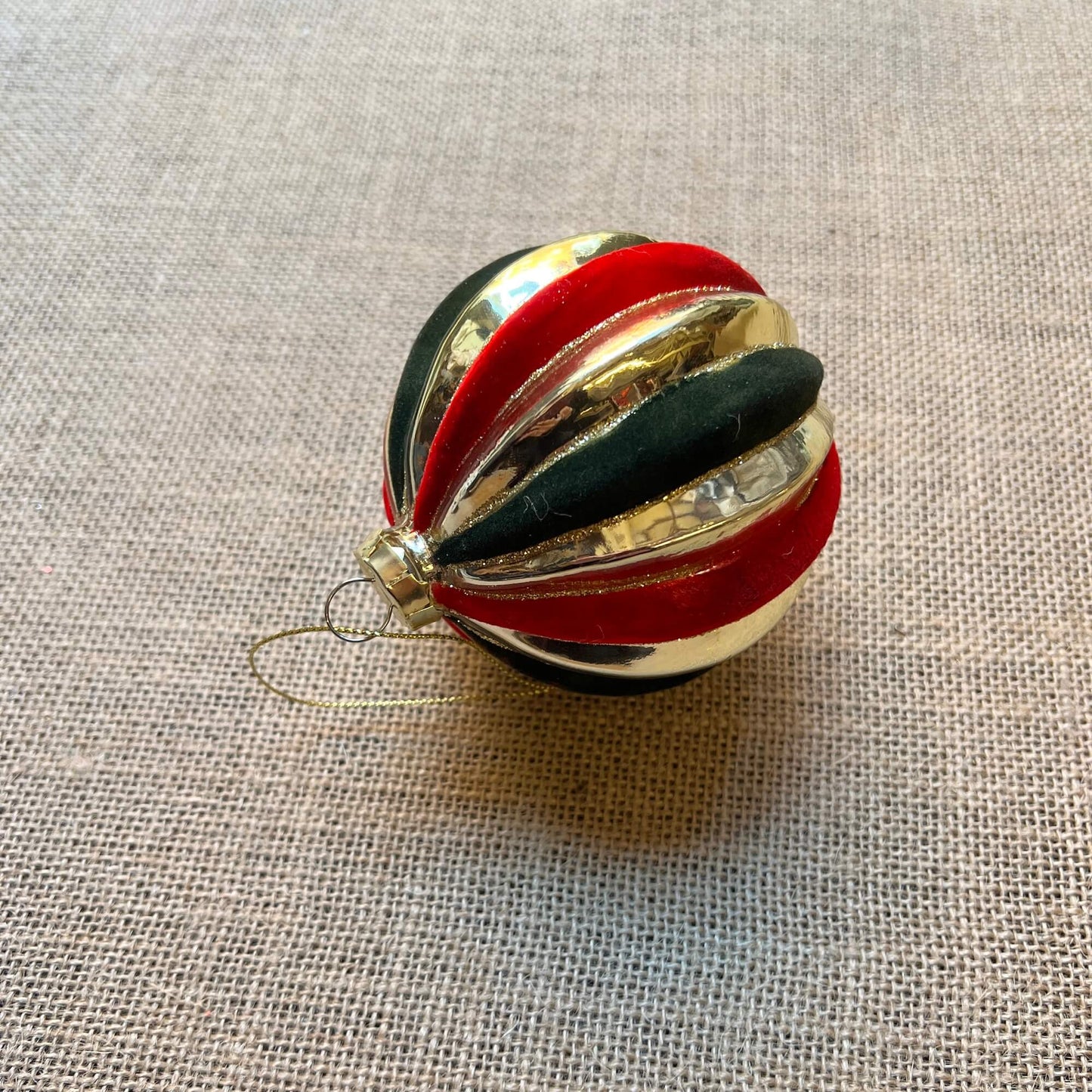 Palle tricolore - Vetro e velluto - Decorazioni Natale